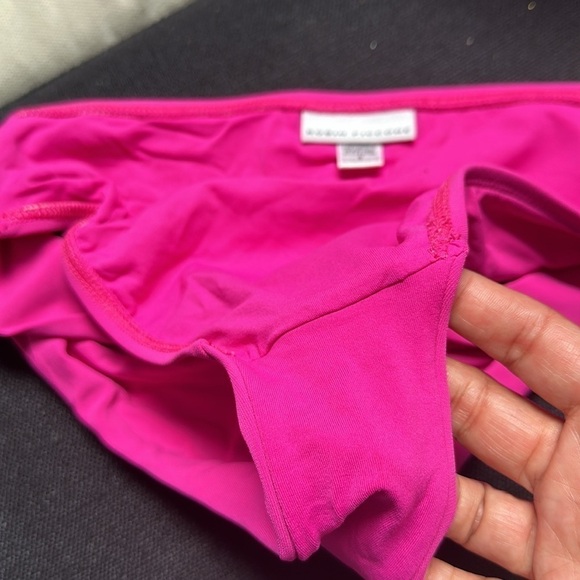 Bikini Bottom Hot Pink Small Robin Piccone Women's Olivia Knot Front Hipster - Picture 10 of 15
